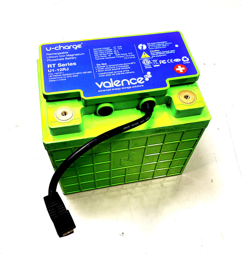 Valence Lithium Battery U1-12RJ with Ethernet Cable | 12V 40AH (various tested capacities)