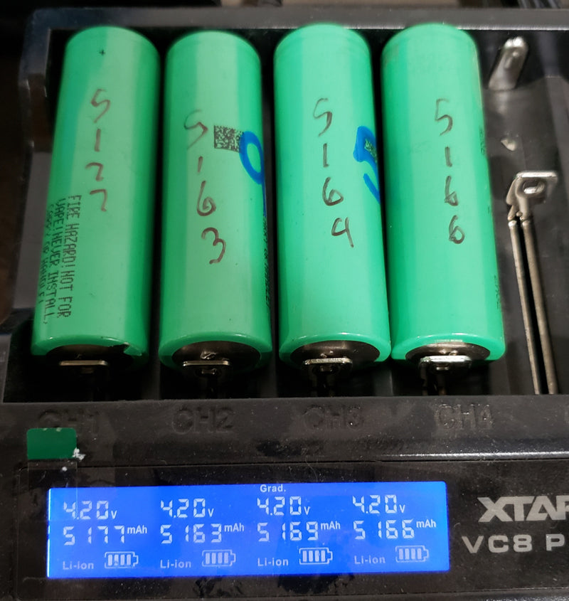 Lot of used Samsung 50G 21700 4.9Ah 3.63v cells.