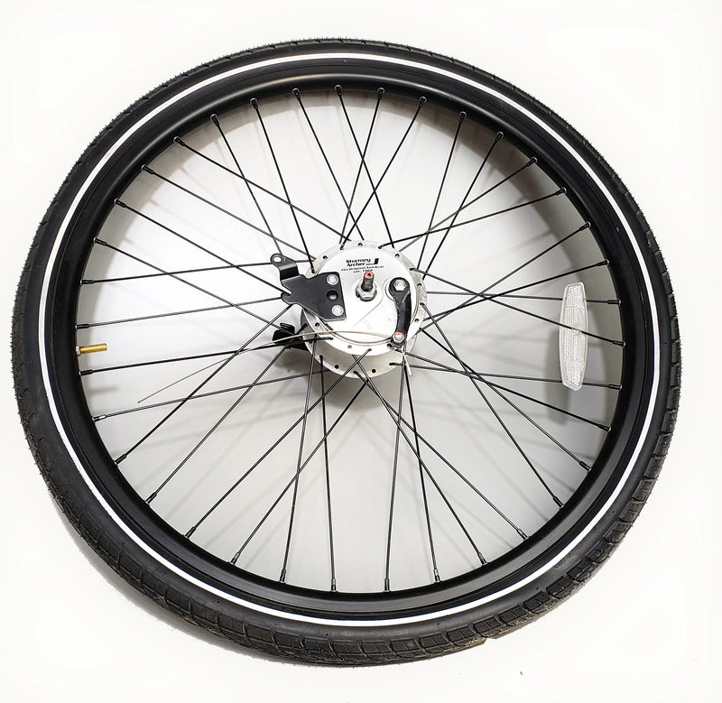 Warped top bicycle wheel