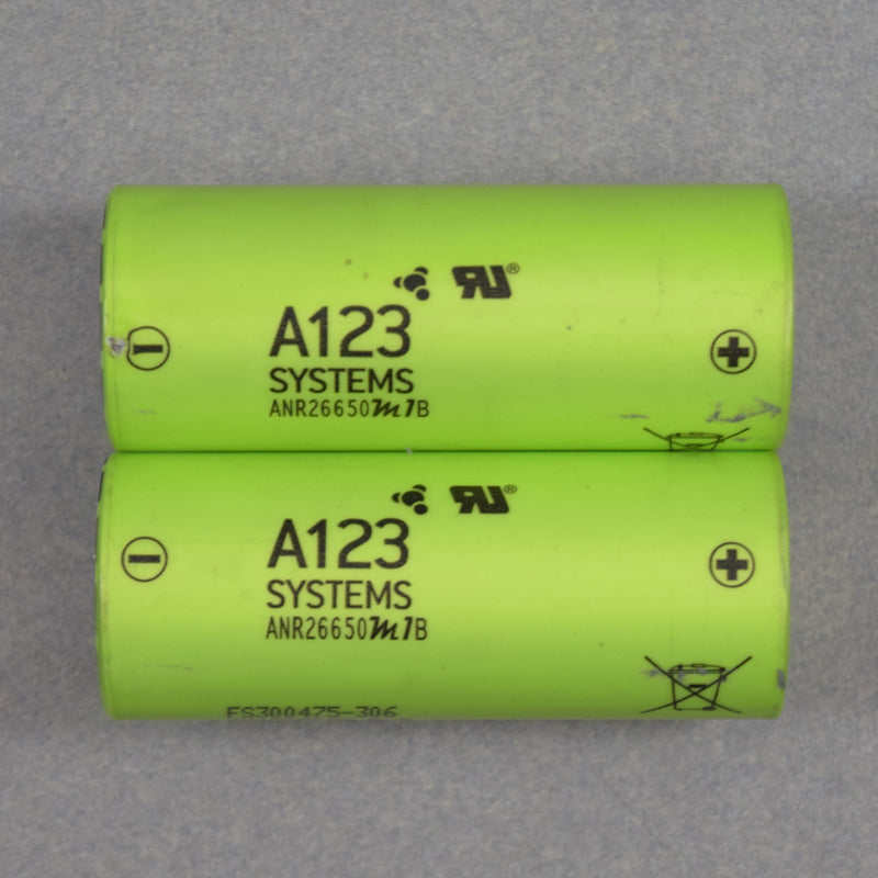 A123 ANR26659M1B LiFeP04 3.3v 2500mAh in a Server Pack